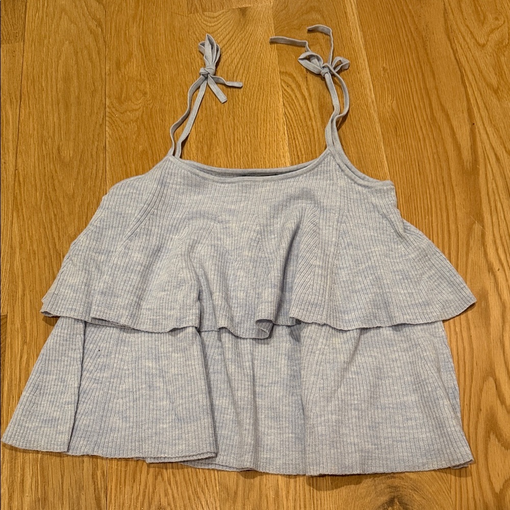 NWT ✨ J. Crew Light Blue Tiered 100% Merino Wool Camisole